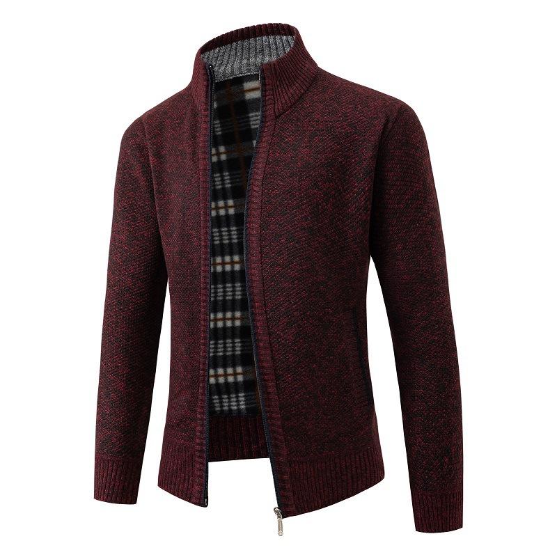 Autumn and Winter Men's Thickened Zipper Cardigan Loose Casual Men's Sweater Jacket