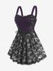 Rosegal Plus Size Lace-up Textured Floral Sheer Lace Babydoll