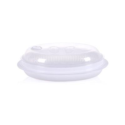 Microwave Fish Steamer Multifunction Food Steamer Plate with Lid Microwave Oven Steamer for Fish Bun Dumpling Bread