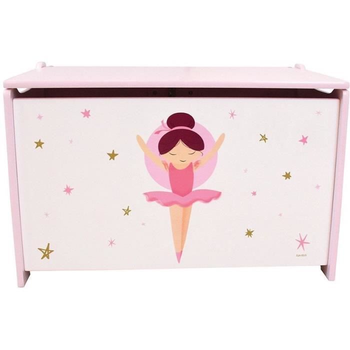 Wooden Toy Box - Ballerina Dancer - FUN HOUSE - H.40 X W.58 X D.36 Cm