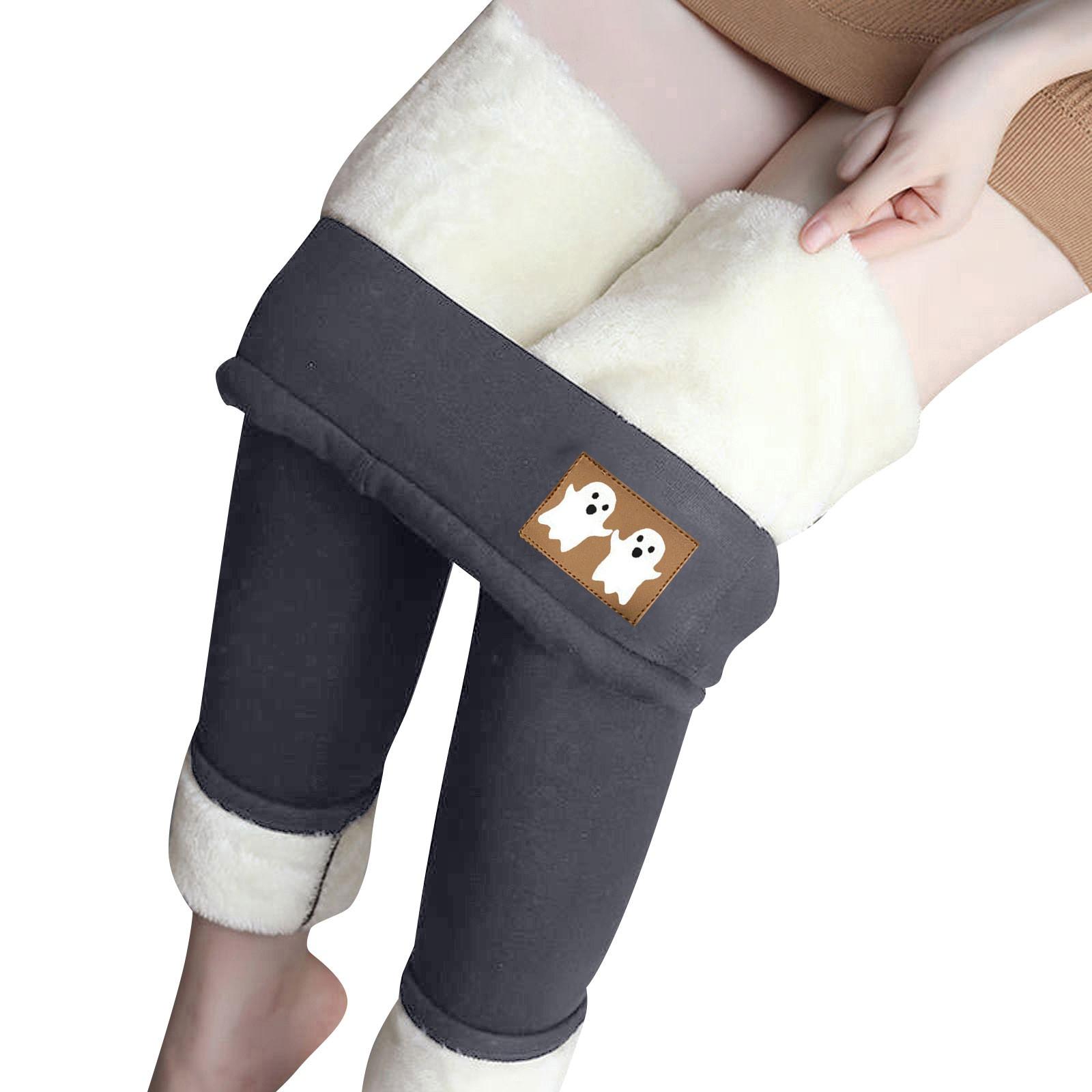 

Women s Color Plus Velvet Warm Elastic Leggings High Waist Cotton Pants XL