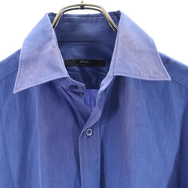 GUCCI made in Italy Long sleeve shirt 38 Bluish Men's Used