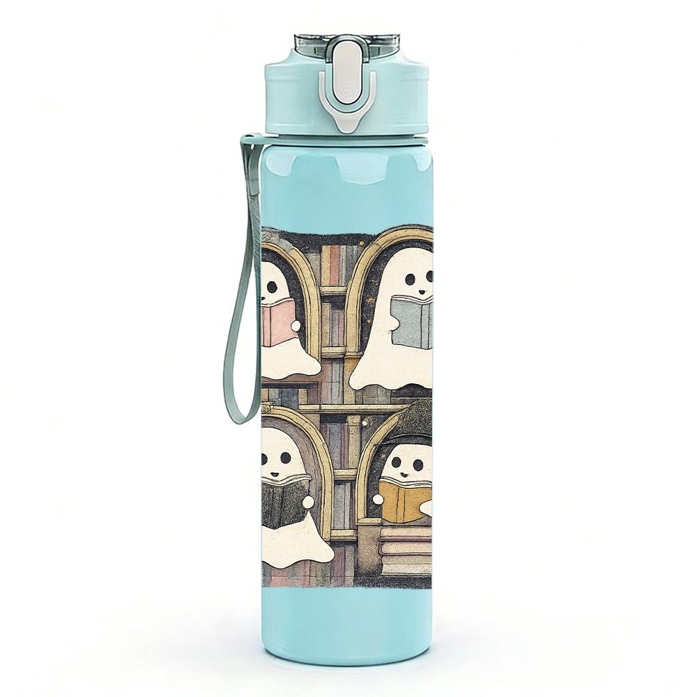 1PC Four Owl Window Frame Nest 750ml Color Plastic Sports Water Bottle Leakproof Flip Straw Lid Suitable for Sports Office Home Use