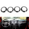 10pcs Interior Decoration Cover Trim For Jeep Wrangler JK 2Door 2011-2017 Black