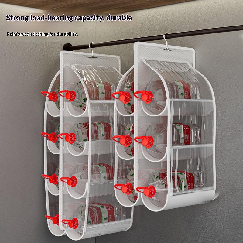 Bag storage hanging bag dustproof transparent mesh pocket storage bag behind the door