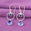 Pear Tanzanite Stone 925 Sterling Silver Drop Dangle Elegant Earrings Jewelry EE-140-15