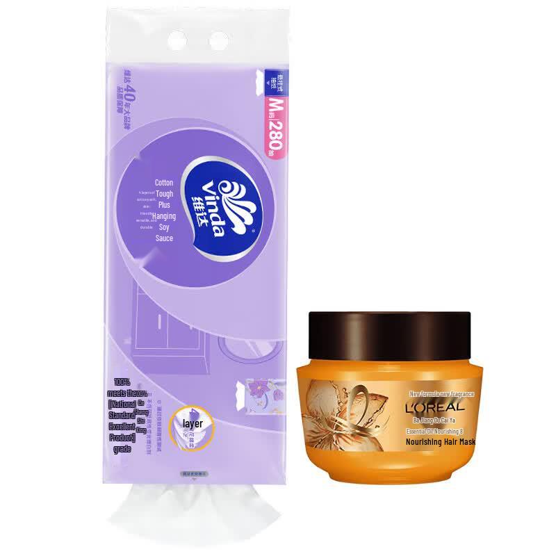 Vinda Hanging Tissue & L Oréal Hair Mask Bundle