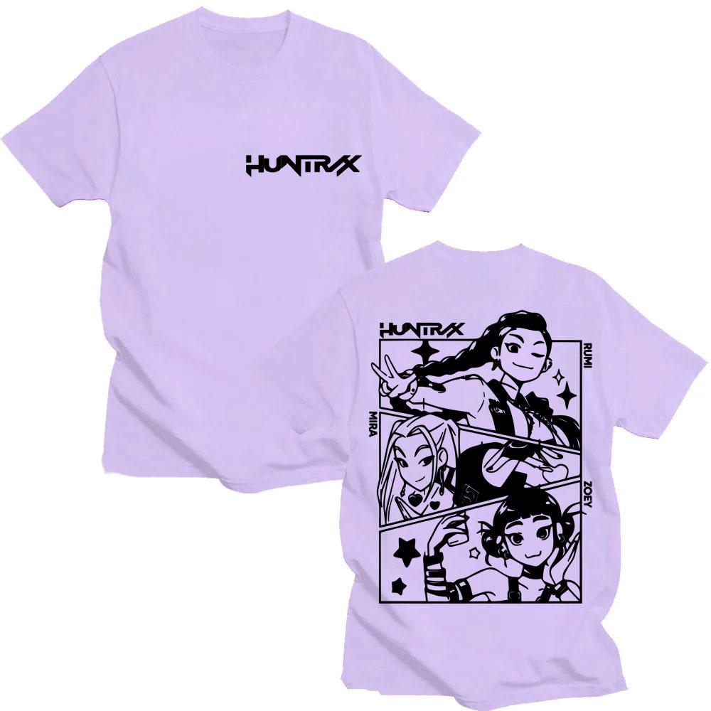 Kpop Anime Demon Hunter Hunters Huntrix Girls T Shirt Men Women Cute Movie Popular T-shirts Oversized Cotton Fashion Tees Gifts