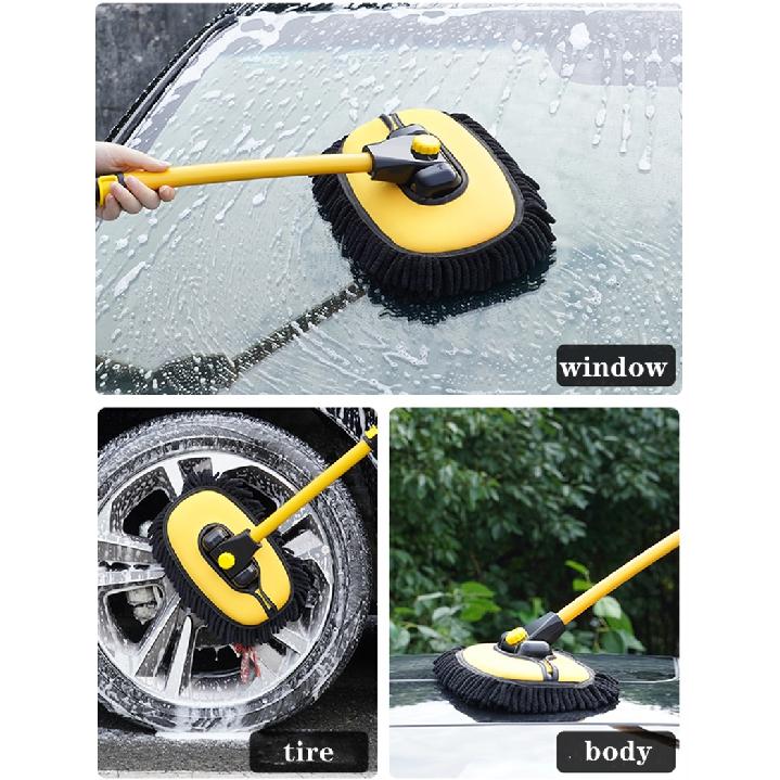 New Car Cleaning Brush Telescoping Long Handle Washing Mop Chenille Broom Universal Car Brushes Tools Auto