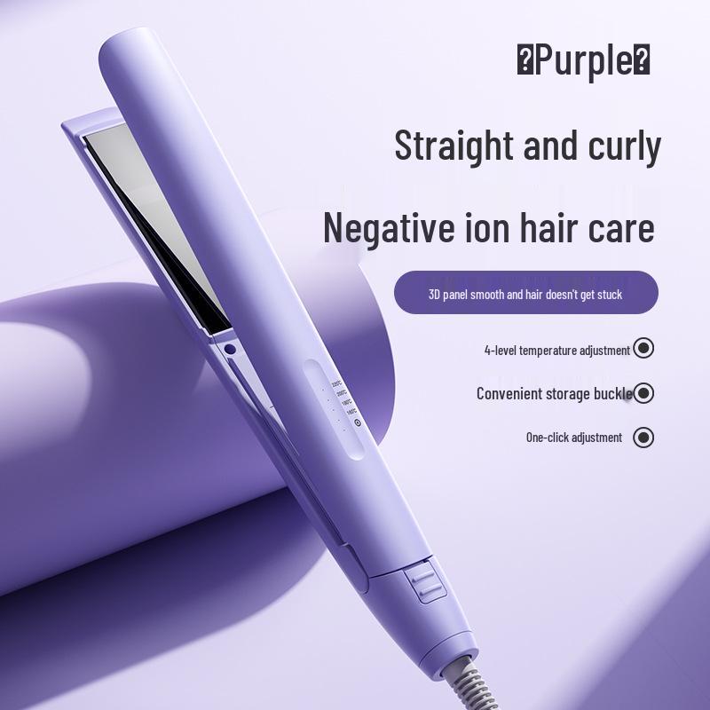 Dual-Use Automatic Hair Straightener & Curler with Wet/Dry Four-Temperature Settings 