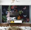 Foto Estilo Europeo 3D Estereoscópico Relieve Flores Florales Mariposa Mural de Pared Sala de Estar Sofá Papel Pintado