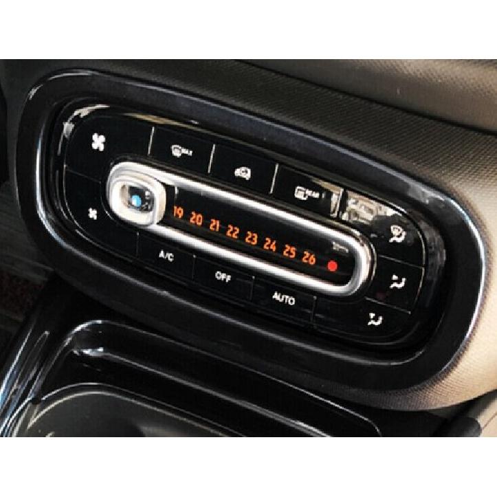 Central Console ABS AC Switch Panel Trim Black For Benz Smart Fortwo 2015-
