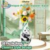Non-Toxic Puzzle Flower Vase Panda 3D Porcelain Design Made Plastic Home Decoration And Flower Arrangement Housewarming Kids Toys Gifts