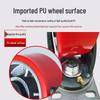 Heavy-Duty 8-inch Cast Iron PU Caster Wheel with Brake