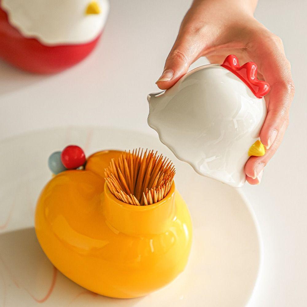 Anti-scald Dessert Salad Fork Rustproof Chicken-shaped Fruit Fork Set  Household