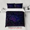 3pcs Geometric Abstract Pattern Bedding Sets 3D Printed Purple Black Duvet Cover Sets With Pillowcases No Filling Cool Style