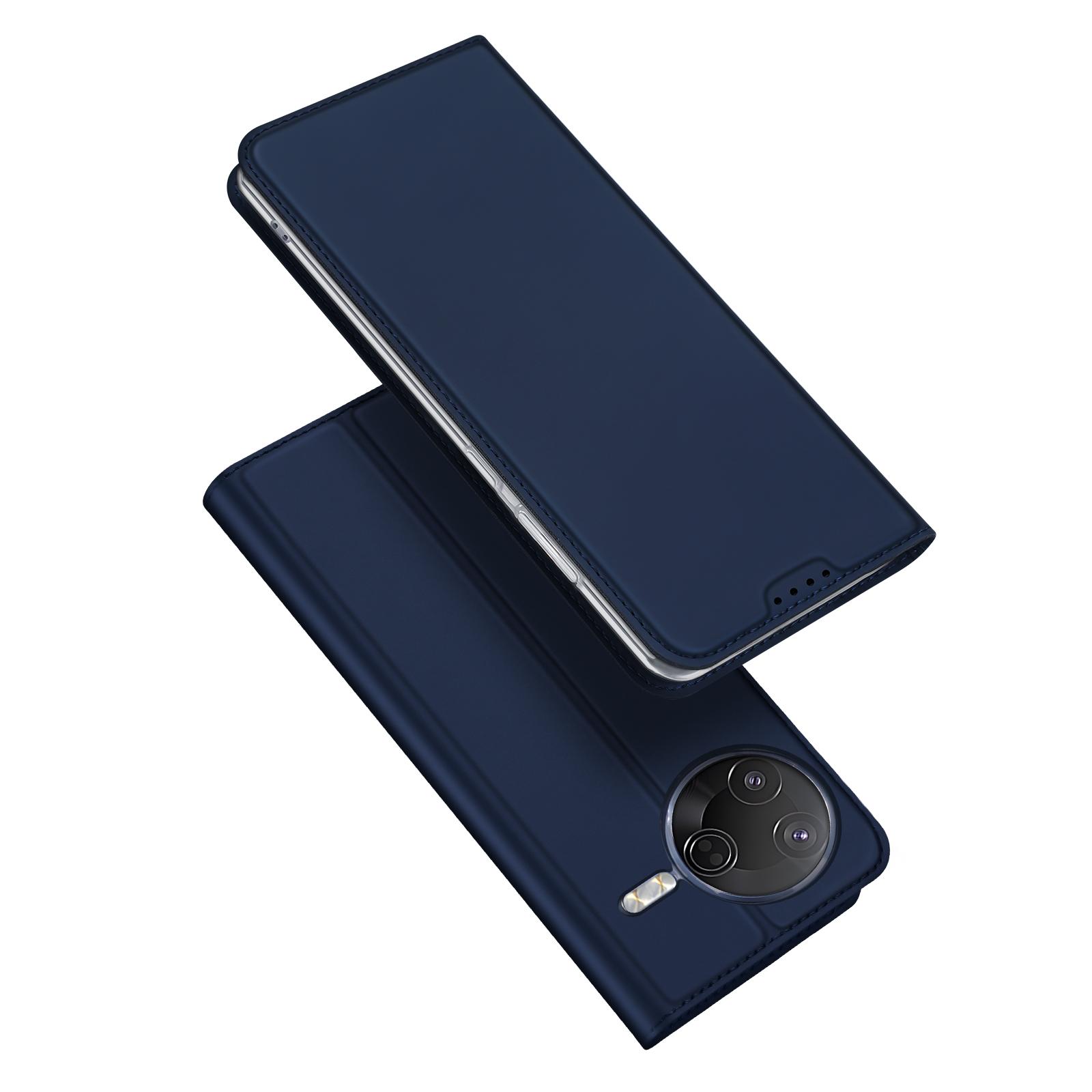 

For Xiaomi Poco F7 Pro 5G/Xiaomi Redmi K80 5G Case DUX DUCIS Skin Pro Series Leather Stand Cover Card Holder Blue