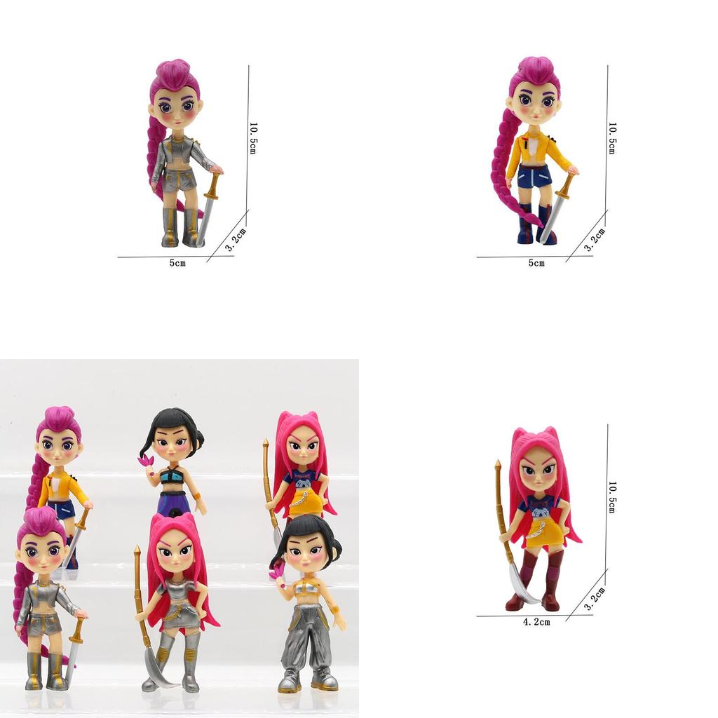 Kpop Demon Hunters Plastic Anime Action Figures For Collectors And Kids