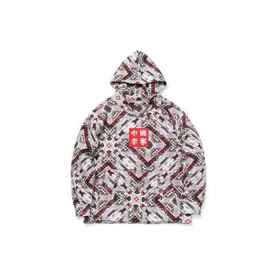 Li-Ning Loose Fit Pullover Hoodie mit Volldruck Herren Oberteile Gelb Grau AWDQ881-1