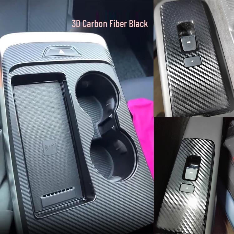 22-23 Jetour Dasheng Interior Anti-Scratch Film: Center Console, Gear Shift, Window Lift Black Warrior Stickers