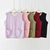 Women's Plus Size German Velvet V-Neck Vest – Warm, Thick, Slimming, and Stylish for Autumn & Winter