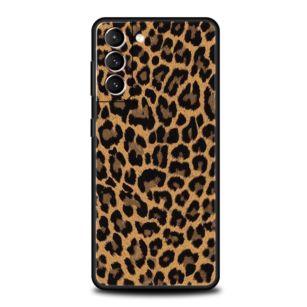 Custodia per Telefono con Stampa Leopardo e Ghepardo per Samsung Galaxy S24 S23 S22 S20 Ultra S21 FE 5G S10 S9 Plus S10E S8 Cover Morbida in Silicone