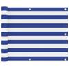 Balcony Screen - Maison Exclusive - 75 X 600 Cm - White and Blue - PU-coated Oxford Fabric