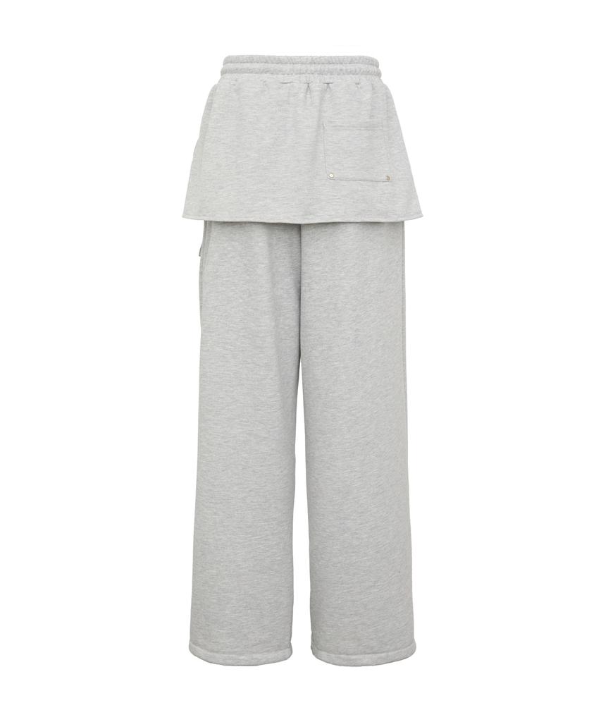 Diaeneseualumeon Skirt Layered Sweatpants Gray