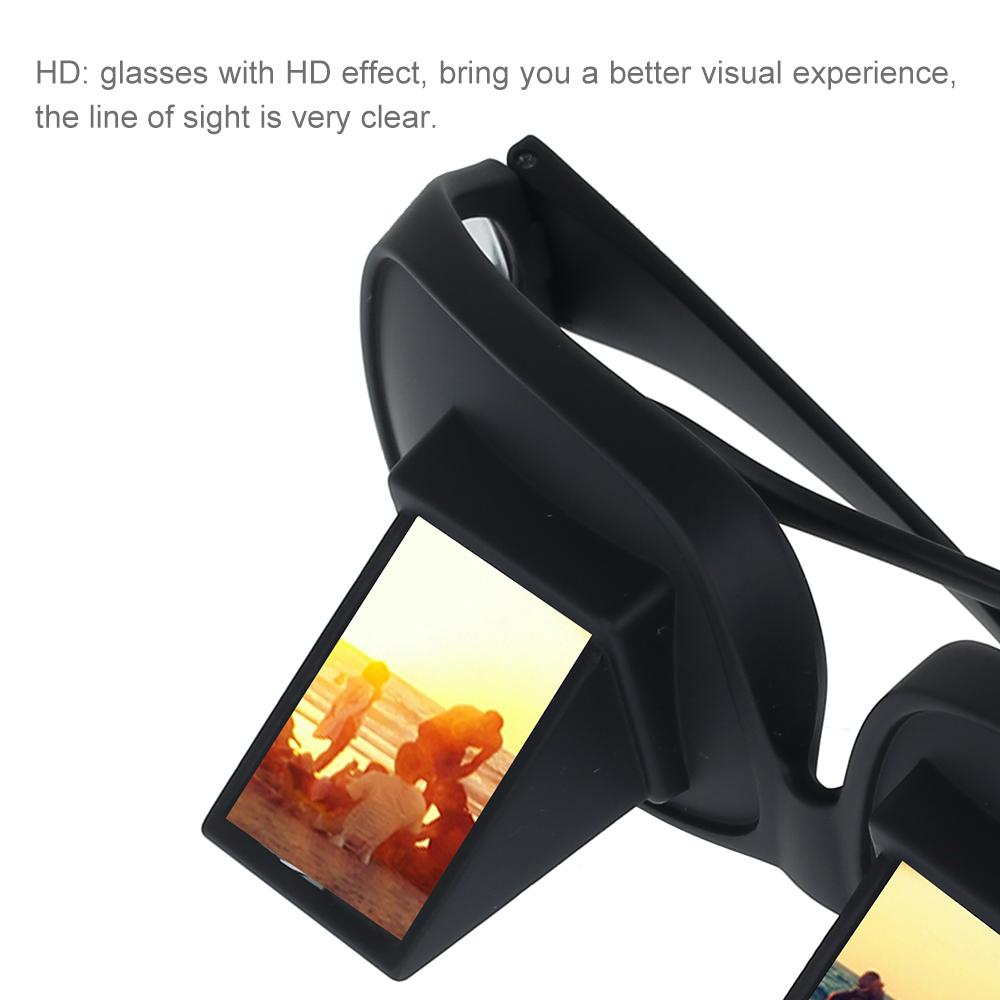 Lazy Horizontal Glasses Bed Reading Prismatic Periscope Glasses Creative Lying Down Watching TV Glasses HD Readers Glasses