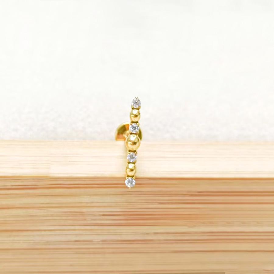 F136 Titanium Zircon Pendant Tragus Stud Cartilage Piercing Jewelry