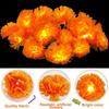 1.5/3m Mexican Marigold LED Light Battery Powered Orange Marigold Artificial Flowers Halloween Marigold Light String