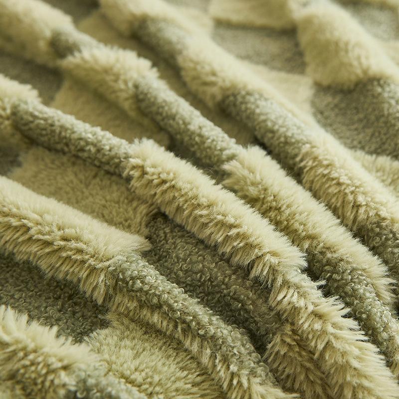 Retro Plaid Comfortable double-sided velvet quilt core bedroom velvet thickened blanket home lamb fleece quilt warm quilt core c