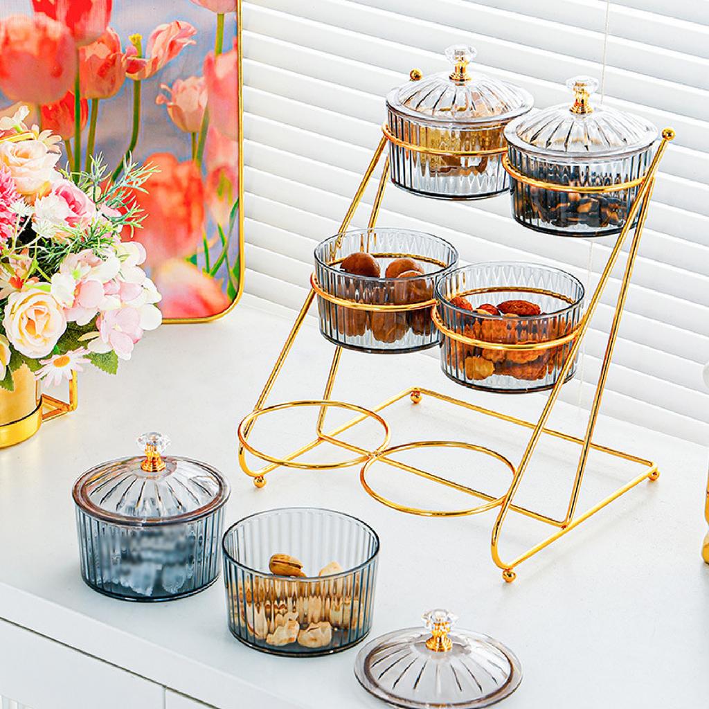 Nut and Candy Serving Tray with Lid Nordic Serving Platter 6 Snack Serving Bowls for Nuts Home Appetizer Kitchen Wedding