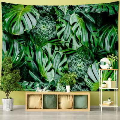 Monstera Blad Tapestry Väggbonad Bohemisk Stil Tropiska Växter Naturlandskap Psykedelisk Heminredning