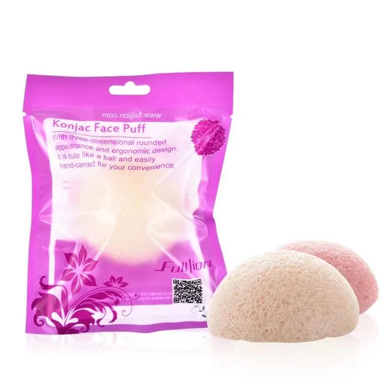 Puff Natural Cleanse Exfoliator Puff Face Cleaning Sponge Round Shape Konjac Face Washing Sponge Facial Tool