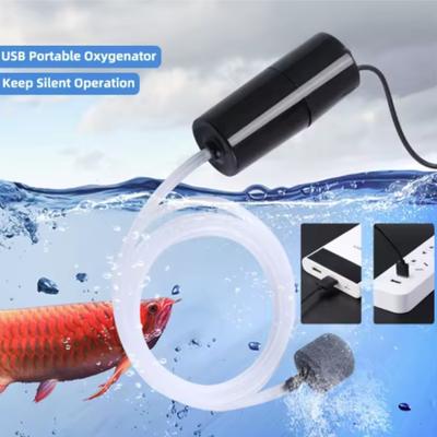 Mini-Aquarium Sauerstoff-Luftpumpe Set USB Leise Fischtank Luftkompressor Belüfter Kleines Tragbares Aquarium Zubehör