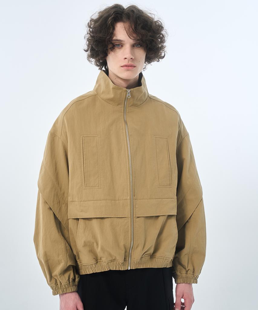 Zensai Layered High-Neck Jumper Beige
