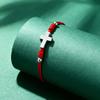 Red Braided Rope Cross Bracelet for Women Stainless Steel Pray Adjustable Bracelets Lucky Accessories Jewelry Gift