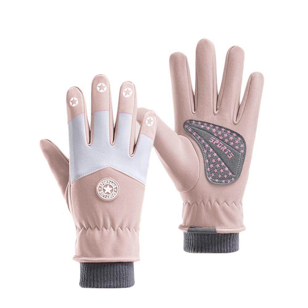 Thicken Cycling Riding Mittens Non-slip Children Bicycle Gloves Kids Winter Gloves  for Boys Girls