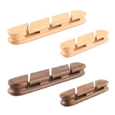 Adhesive Desk Cable Clip Wood Cord Organizers 2/3Slot Cable Clips for Home Desk Car Use For ClutterFree Environment