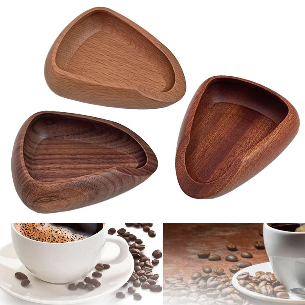 Coffee Bean Tray Wooden Bowl Espresso Measuring Container Display Material