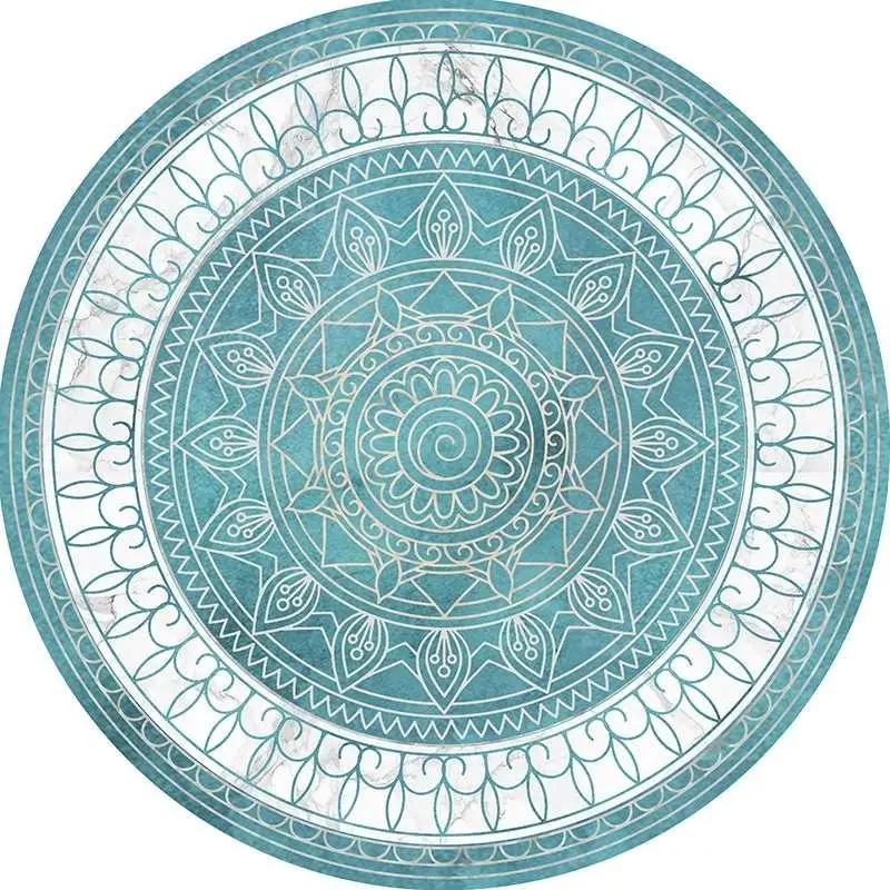 American Ethnic Bohemian Round Carpet Living Room Bedroom Decorate Coffee Table Rug Hanging Basket Computer Swivel Chair Mat