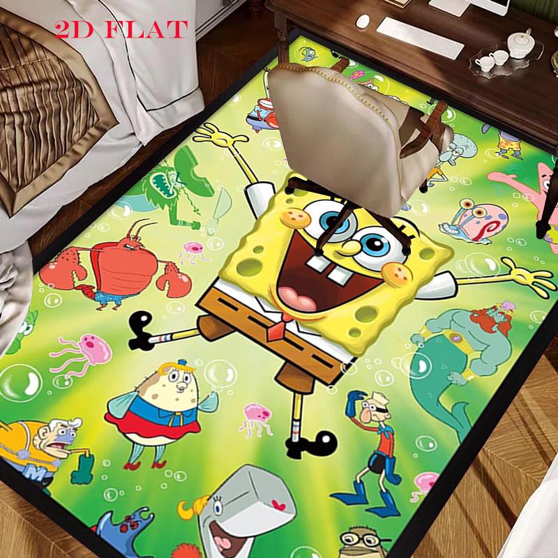 Spongebob Friends Adventure carpet Camping Trip Suitable For All Seasons Sheet Machine Washable Air Conditioning carpet