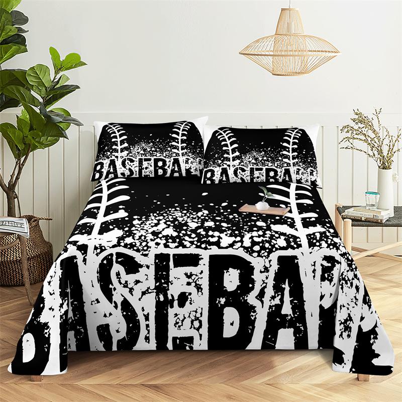 Space Bed Sheet Set Bedding Set Bed Flat Sheet Sporting Style Boy Girl Bedsheet Bedding King Bed Sheets and Pillowcases