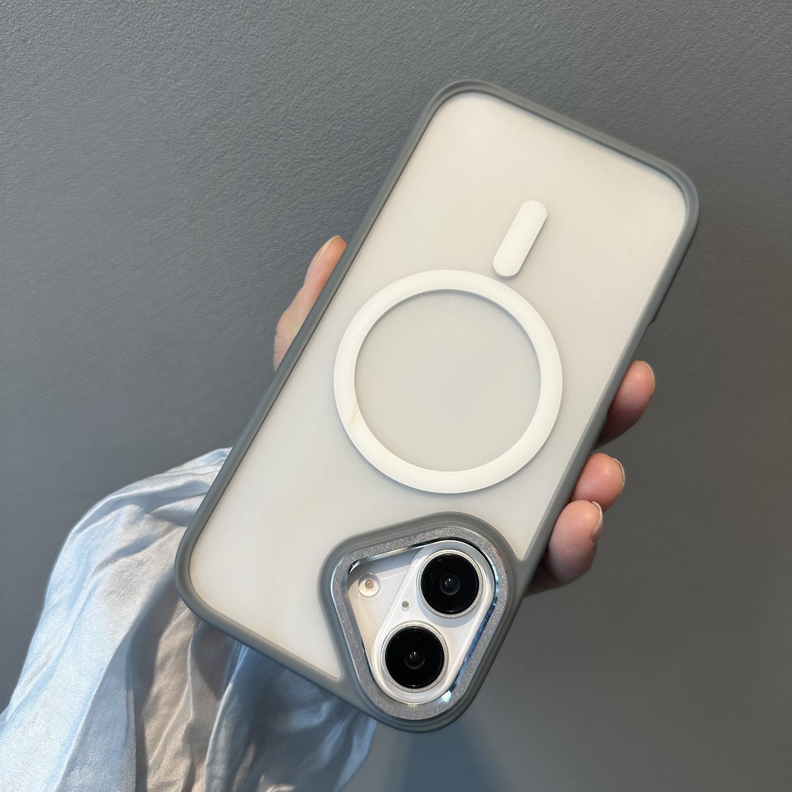 

For iPhone 16 Case Compatible with MagSafe Colored Edge PC+TPU Phone Cover