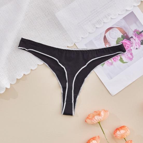 Women's Thong Seamless Low Rise Cotton Underwear Sexy Ruffle Hem Bikini Panties Ladies Breathable Briefs