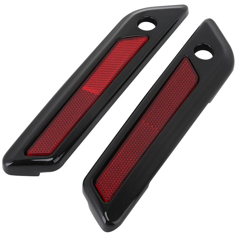 Motorcycle Hard Saddlebag Latch Cover Reflector Outer Lid Hinge For Harley Touring Road Electra Street Glide Road King 2014-2025