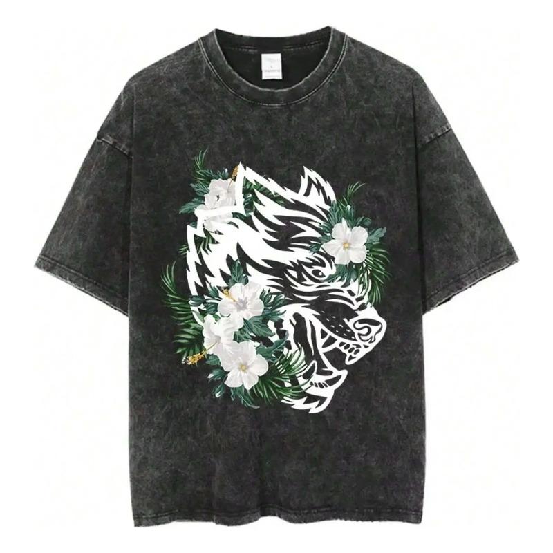 Camiseta Vintage Darc Sport Wolves Estampada Lavada Para Hom S разноцветный
