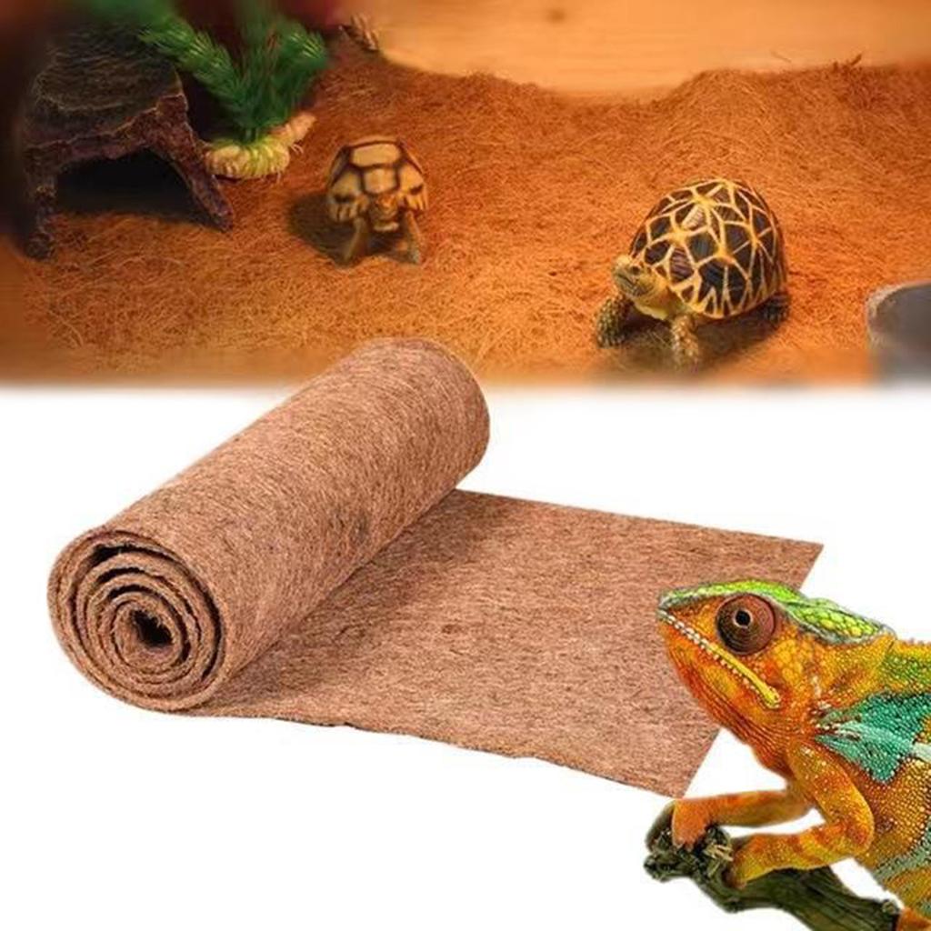 Anpassbare Größe Fasermatte für Reptilien-Habitate Terrarium-Substrat-Einlage Reptilienbecken Einstreu-Matten-Einlage