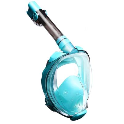 PIVOT GEAR Full Face Snorkel Mask, Adult Snorkel Set, Adult Size, Gray X Green, L/XL